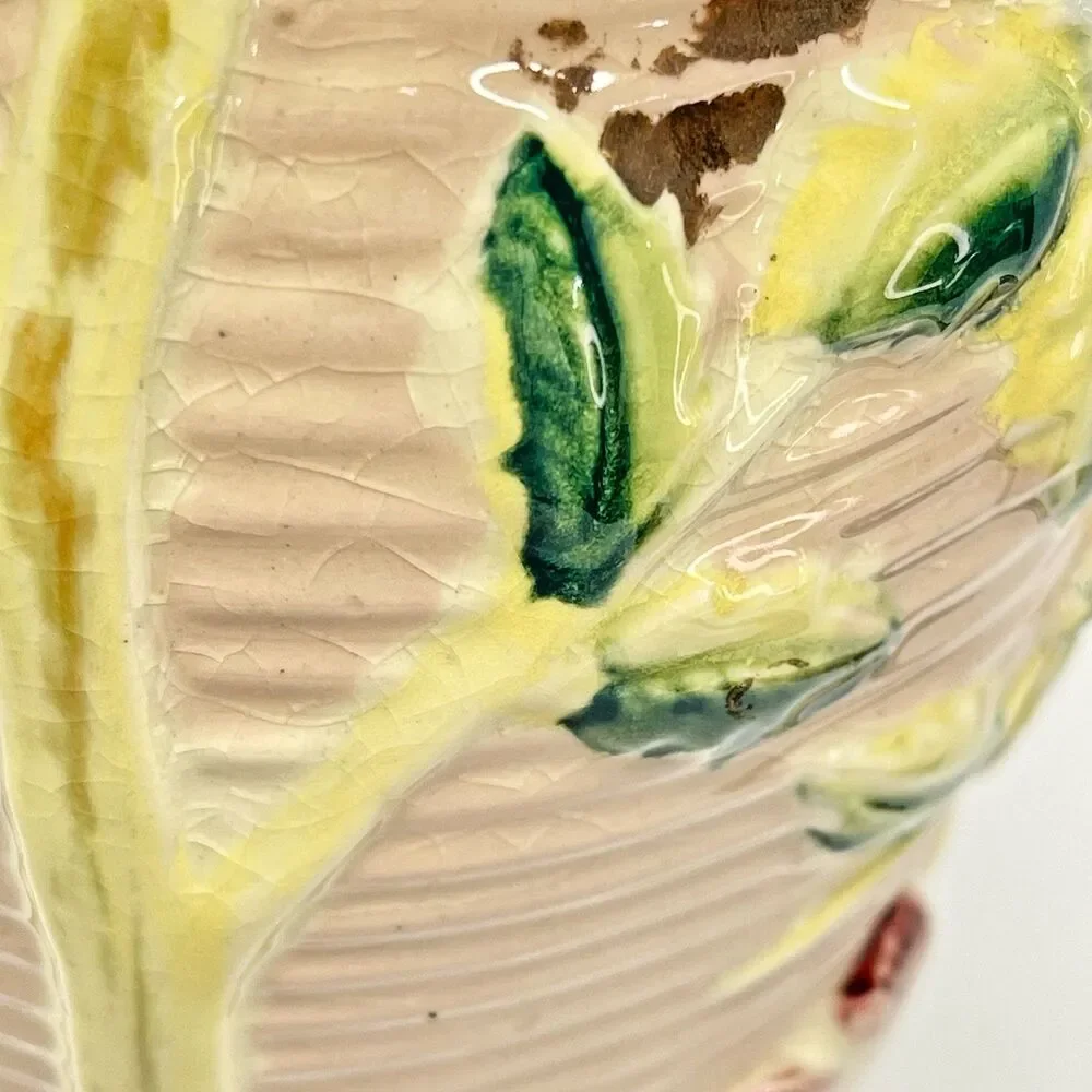 Midcentury Majolica Inspired Floral Vines 7